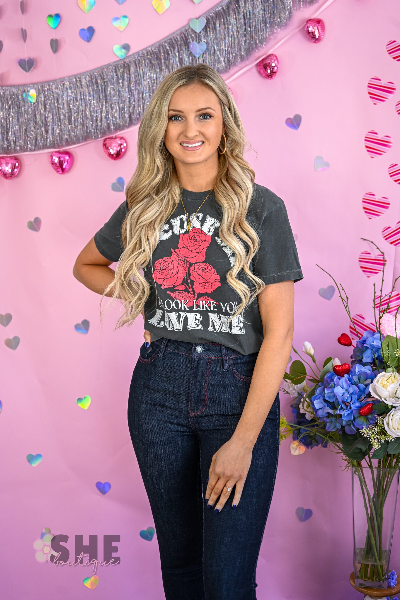 Look Like You Love Me Cropped Tee -