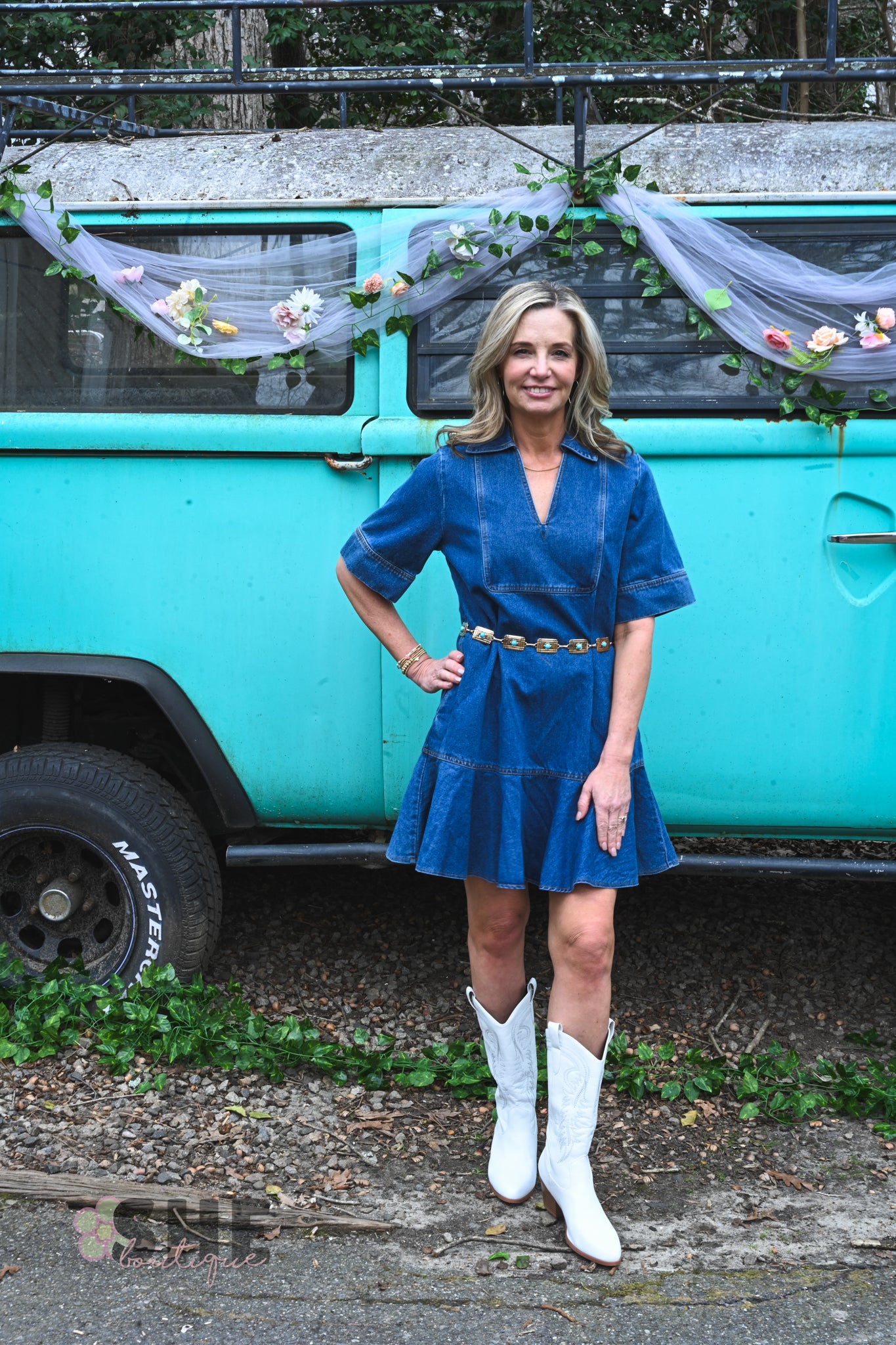 Caryn Dark Denim Dress -