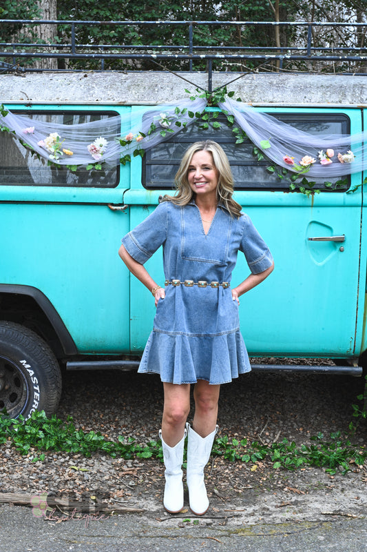 Caryn Light Denim Dress -