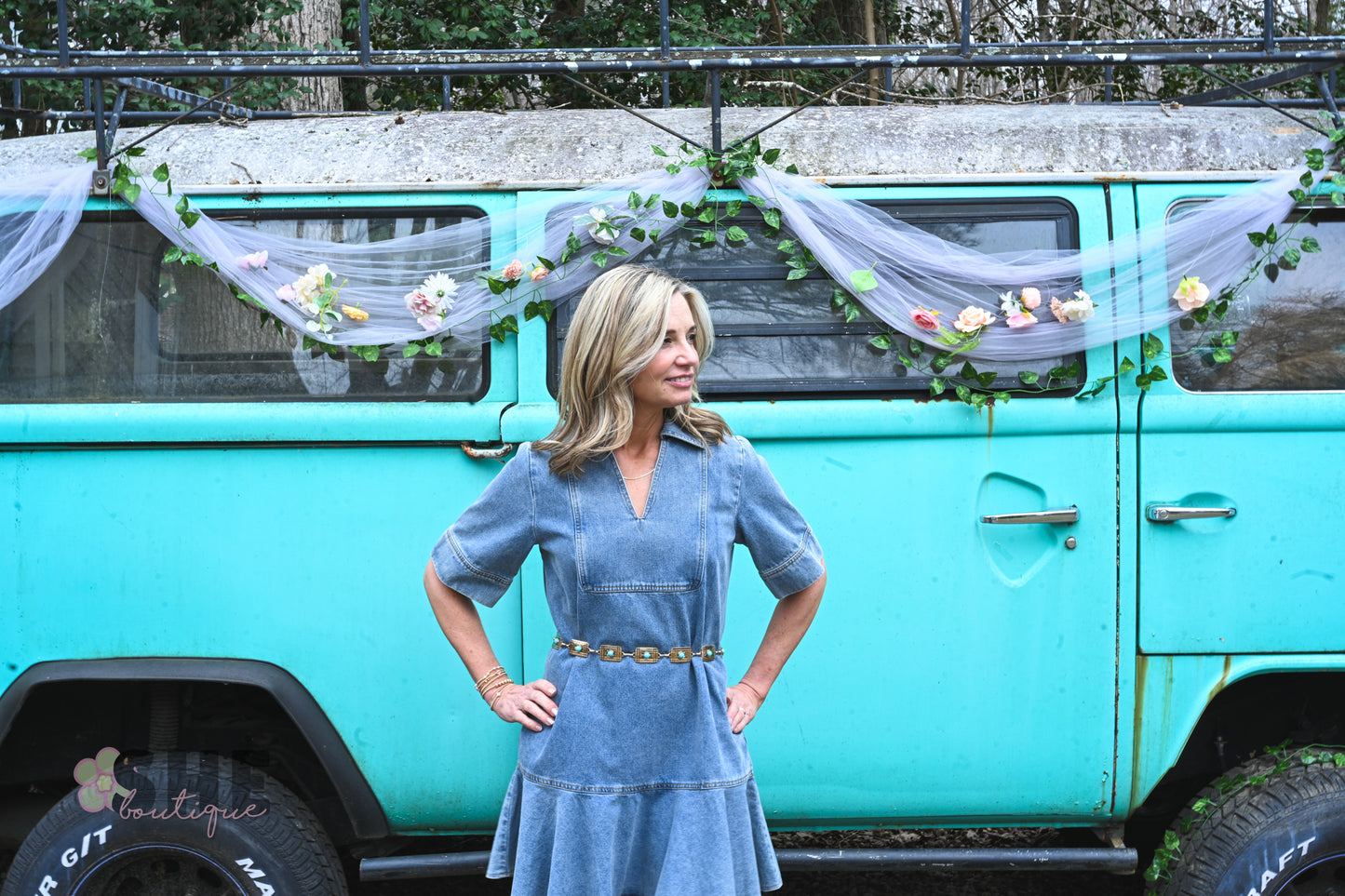 Caryn Light Denim Dress -