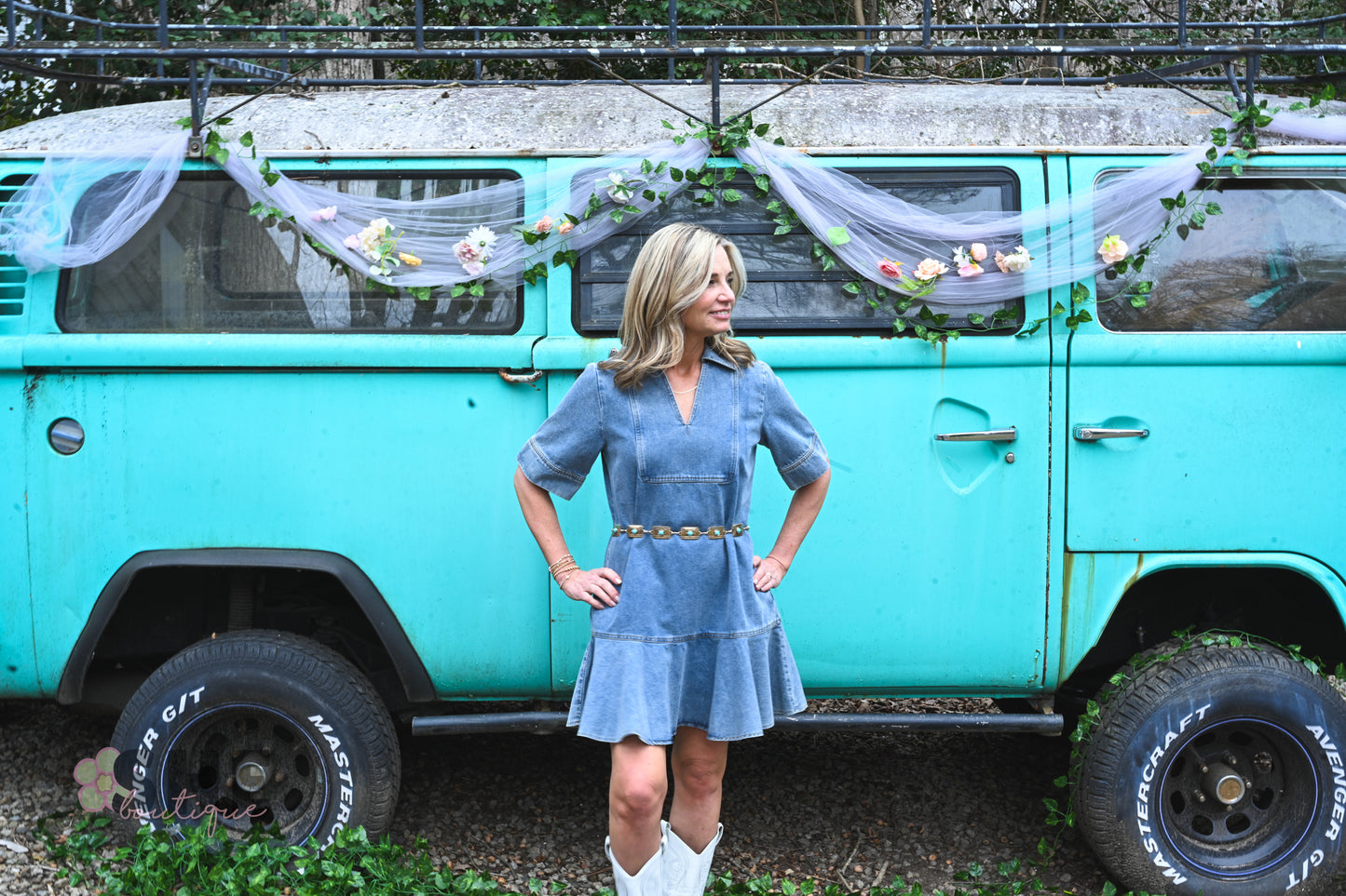 Caryn Light Denim Dress -