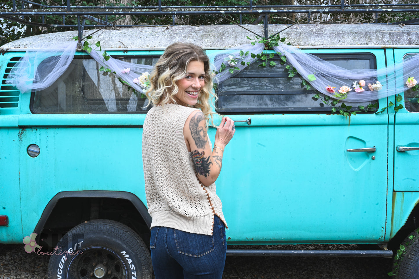 MawMaws Crochet Sleeveless Vest -