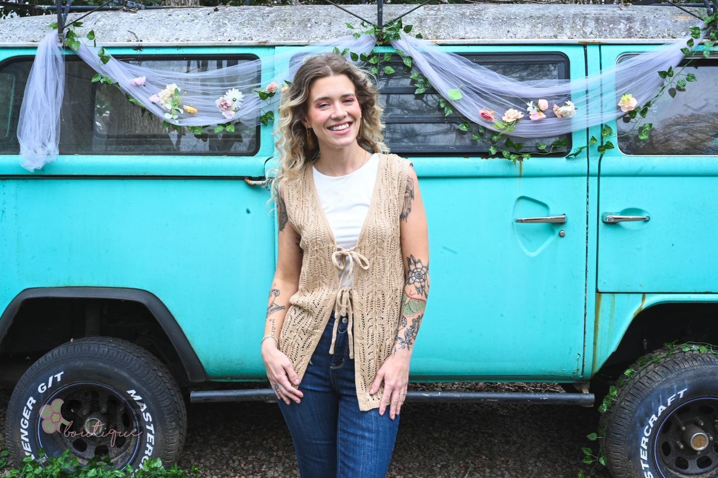 Knitted Up Vest Oatmeal -