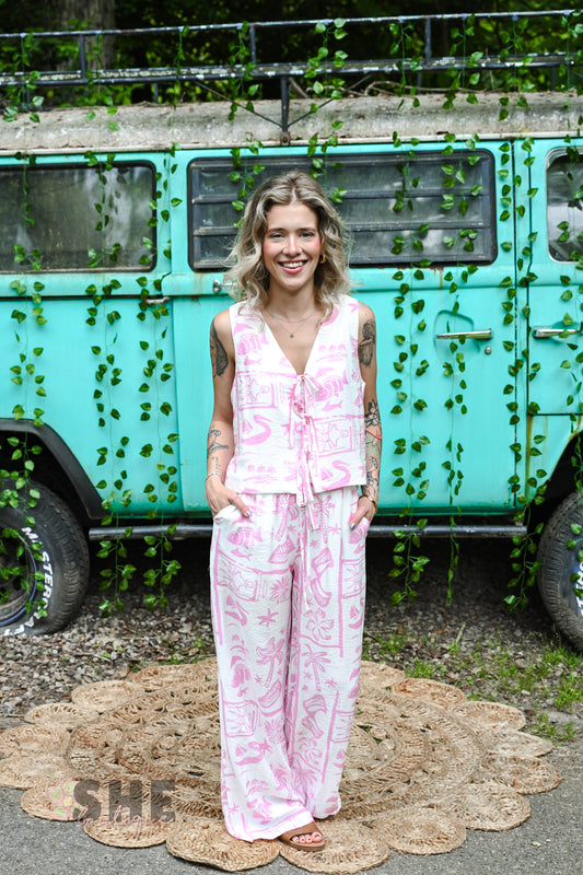 Pink Summer Mirage Pants