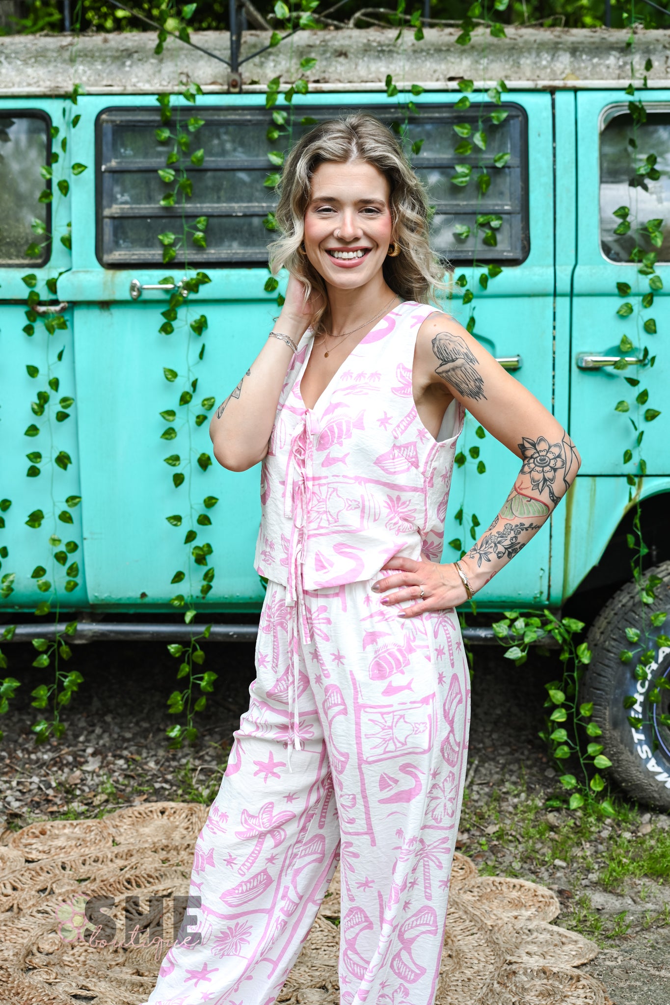 Pink Summer Mirage Top
