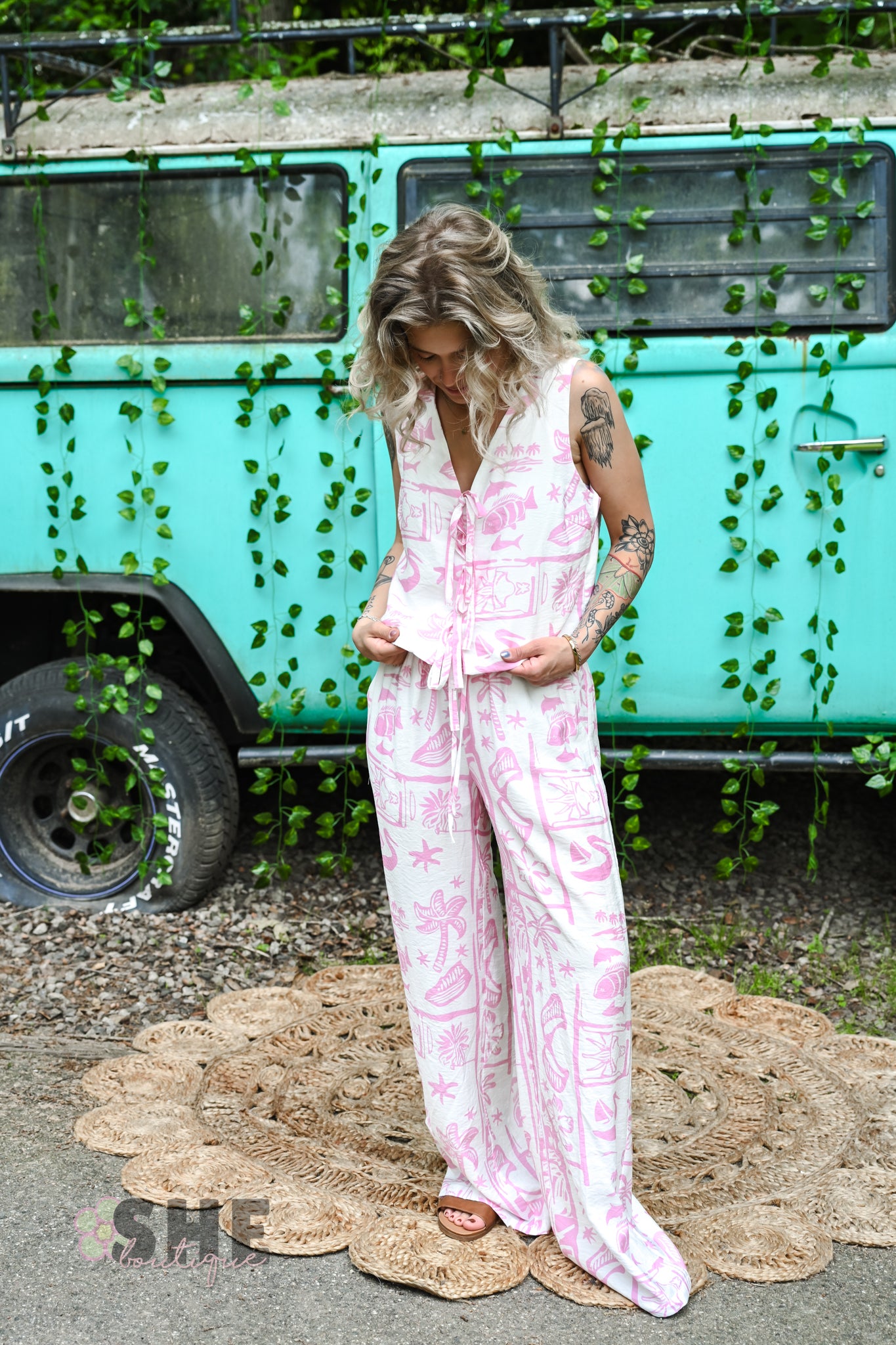 Pink Summer Mirage Top