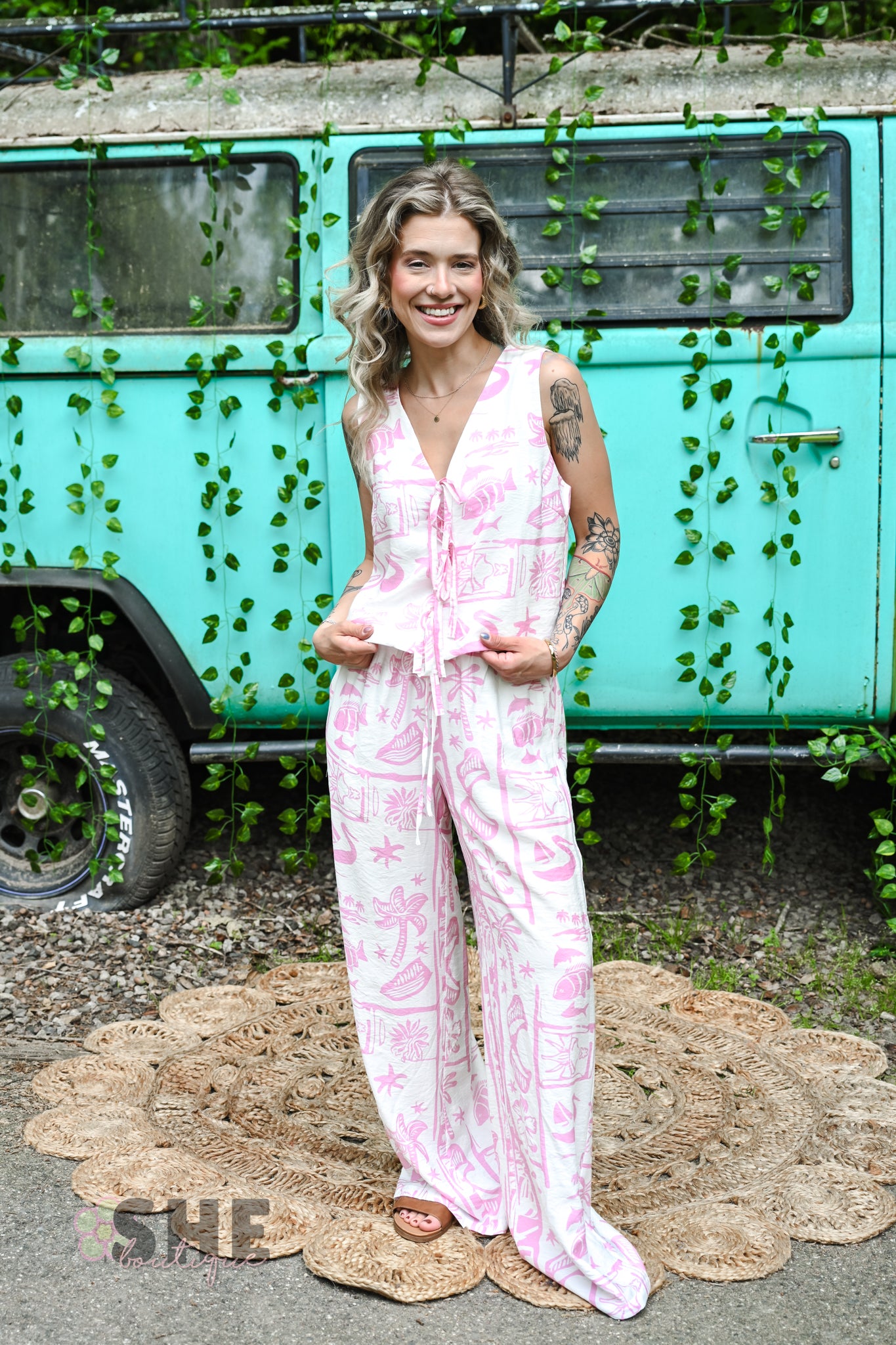 Pink Summer Mirage Pants