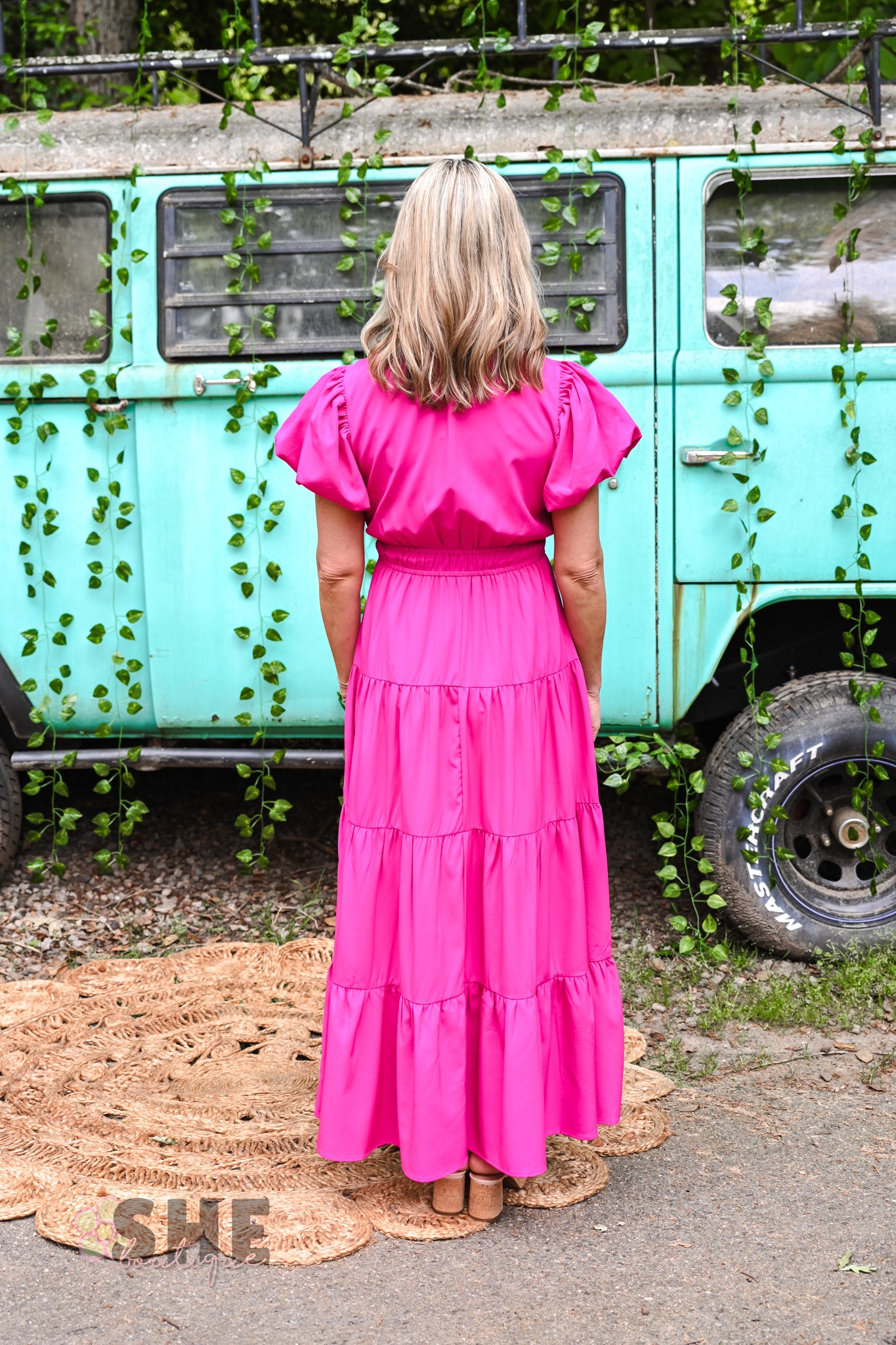 Koyalee Magenta Maxi Dress