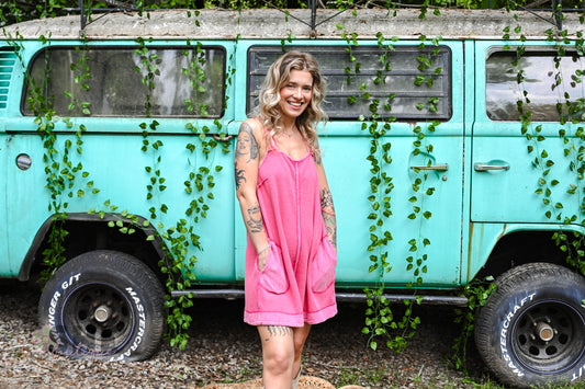 Heading South Waffle Knit Romper -