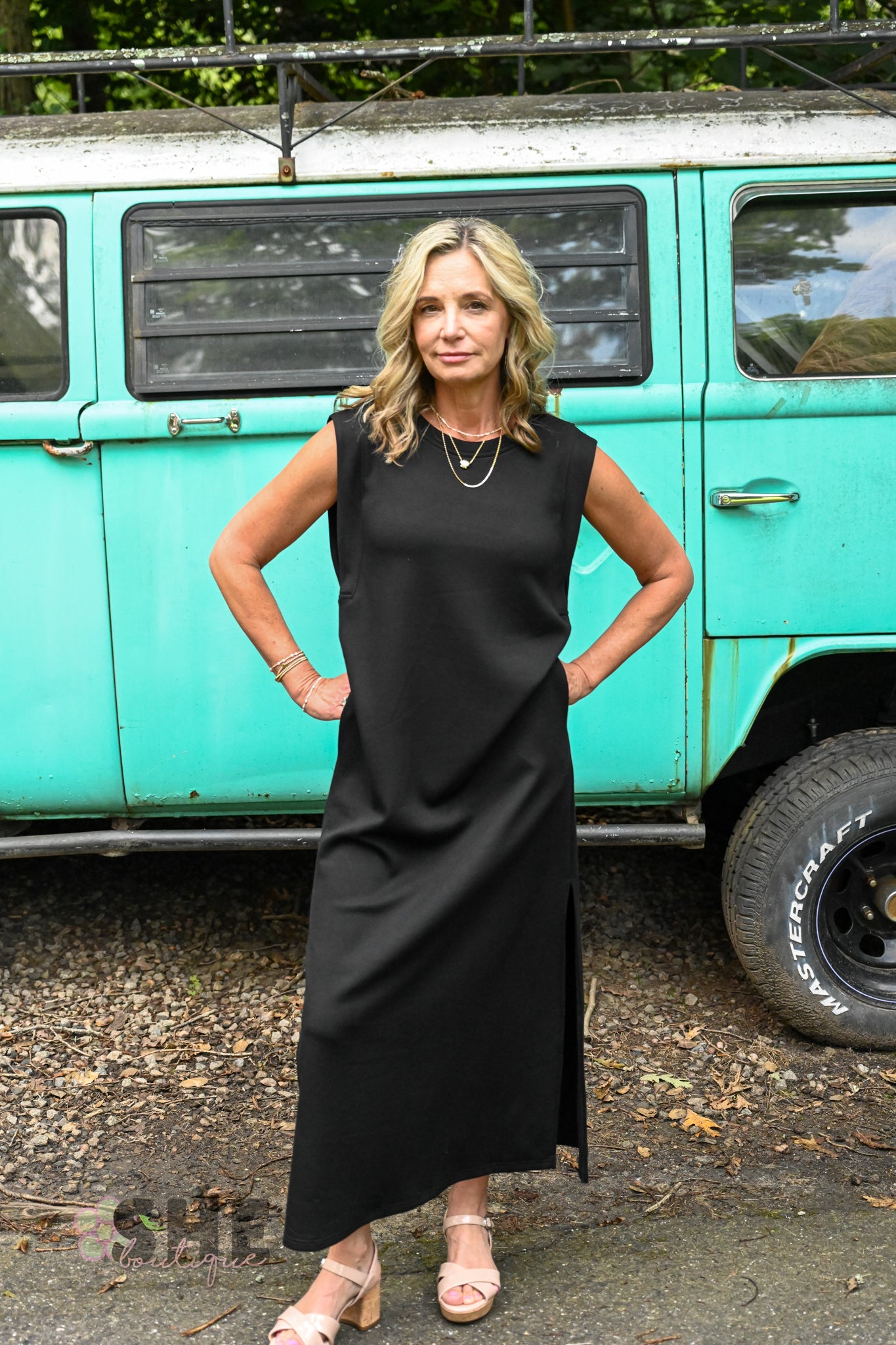 Bevs Favorite Black Maxi Dress