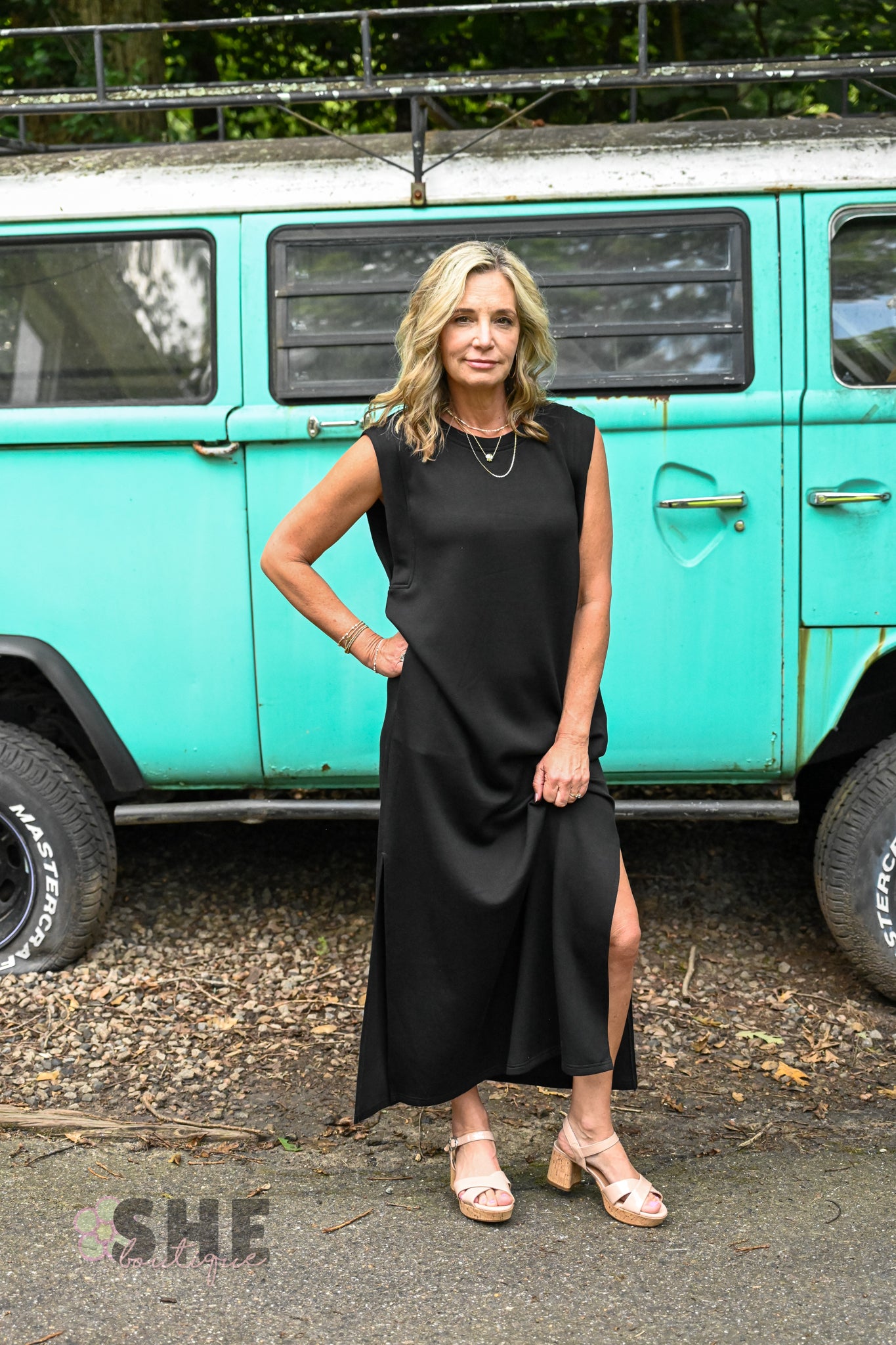 Bevs Favorite Black Maxi Dress