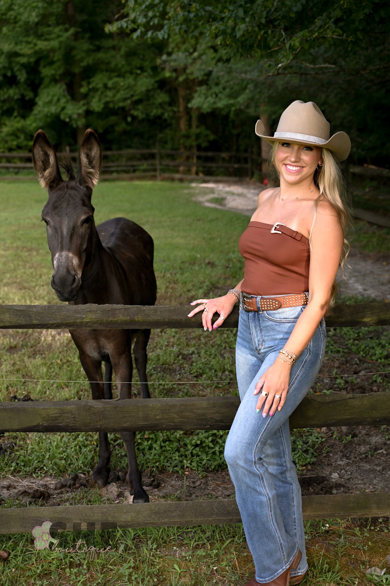 Buckle Brick Tube Top