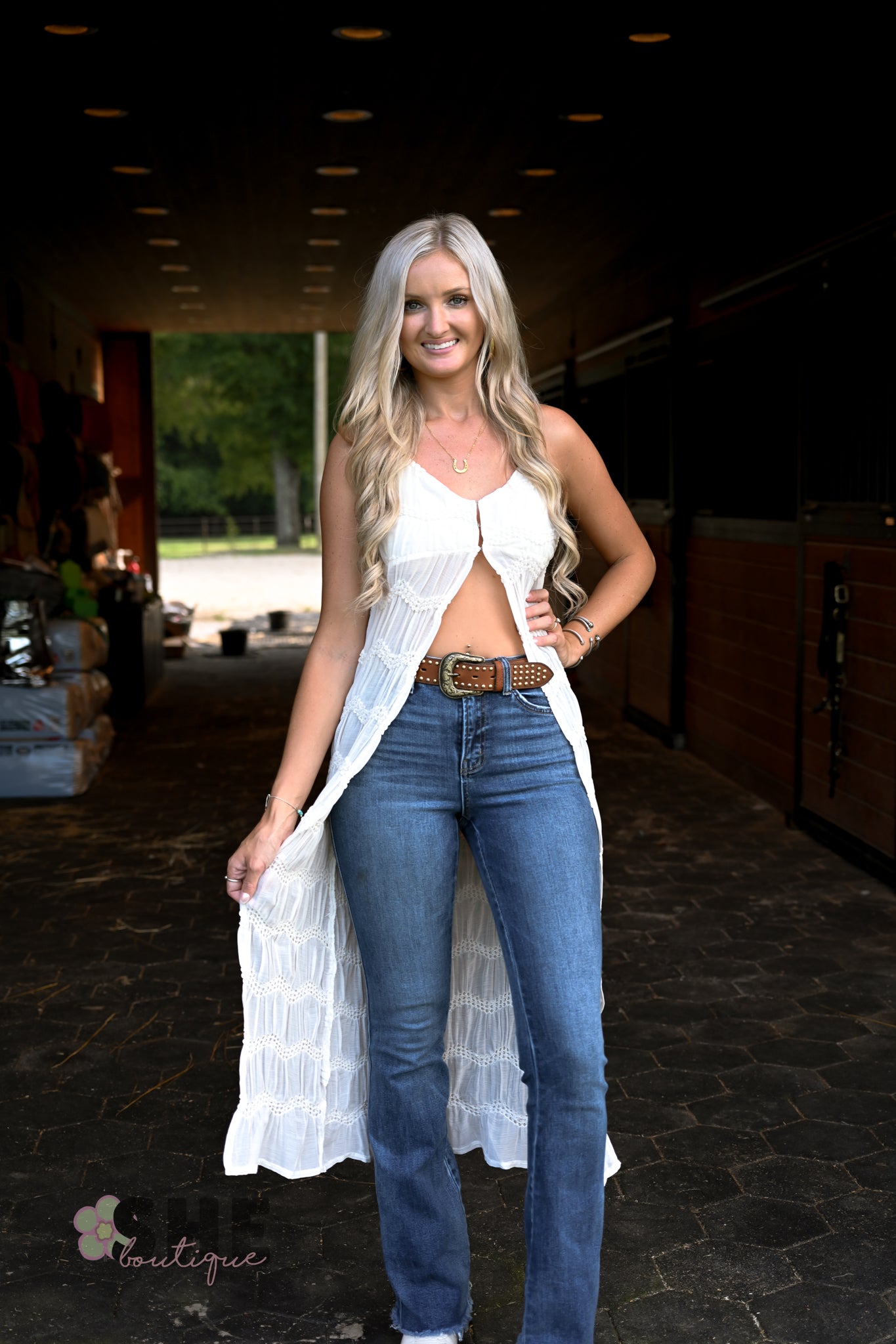 Langley Cream Maxi Top