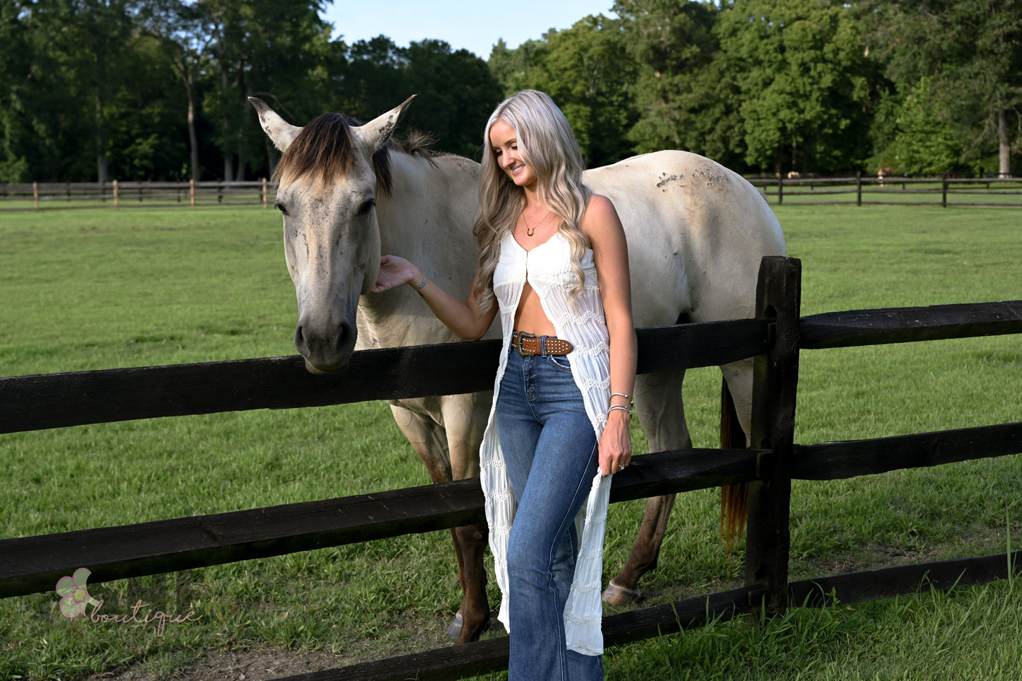 Langley Cream Maxi Top