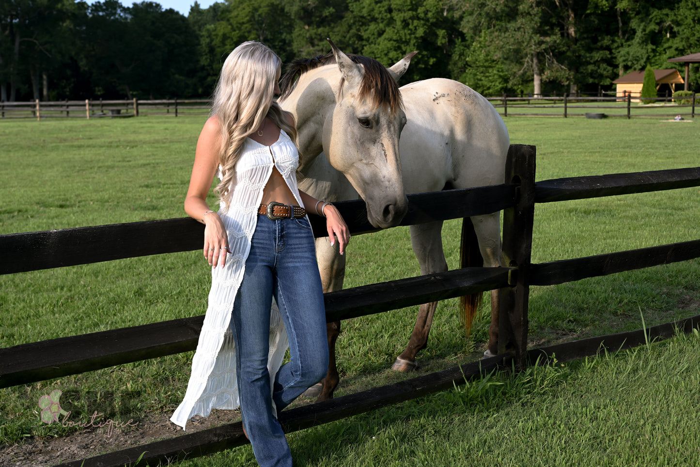 Langley Cream Maxi Top