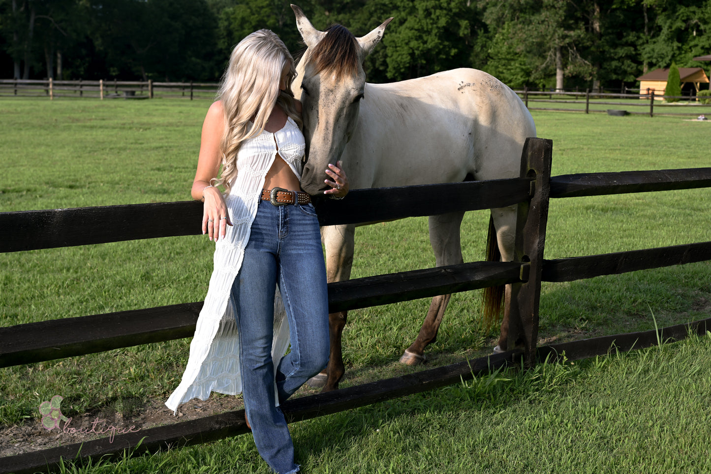 Langley Cream Maxi Top