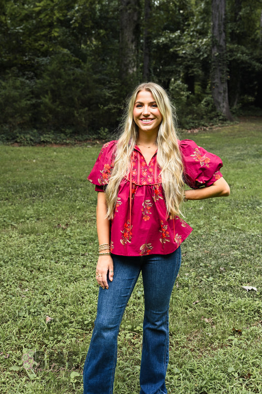 June Floral Blouse