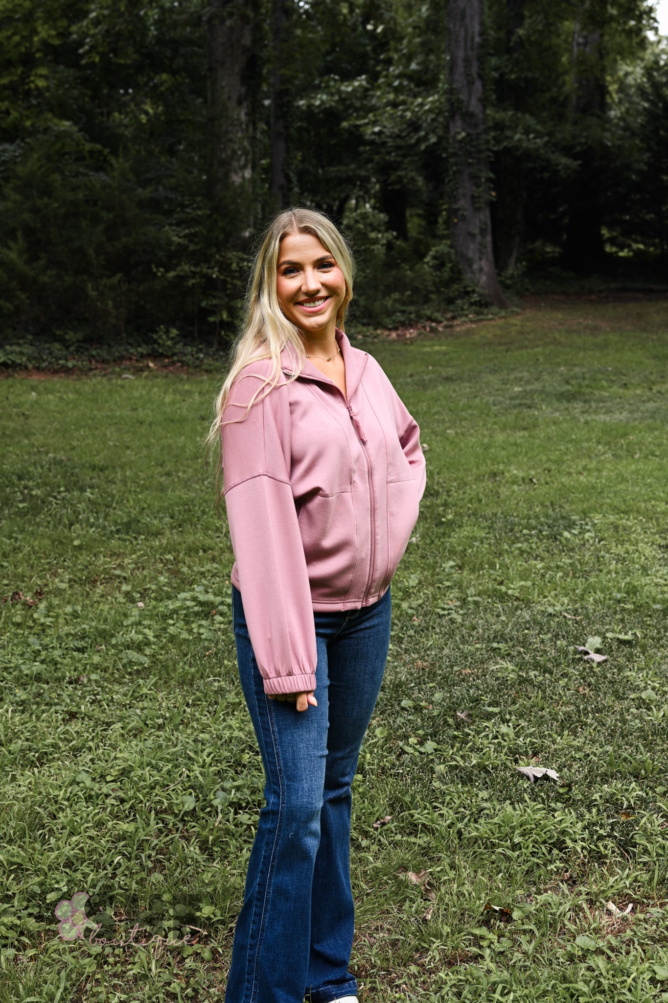 Cloud Zip Up Funnel Neck