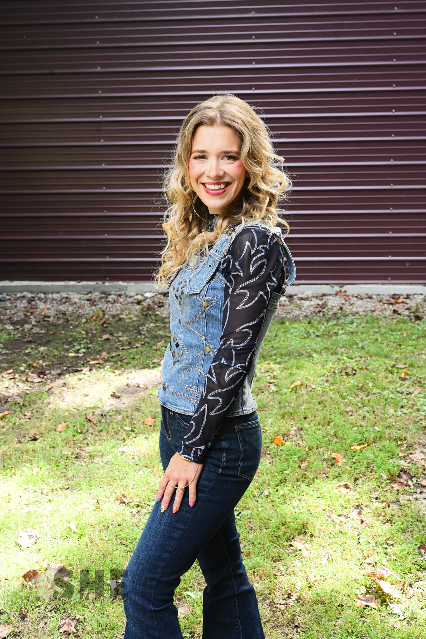 Western Buckle Strap Top