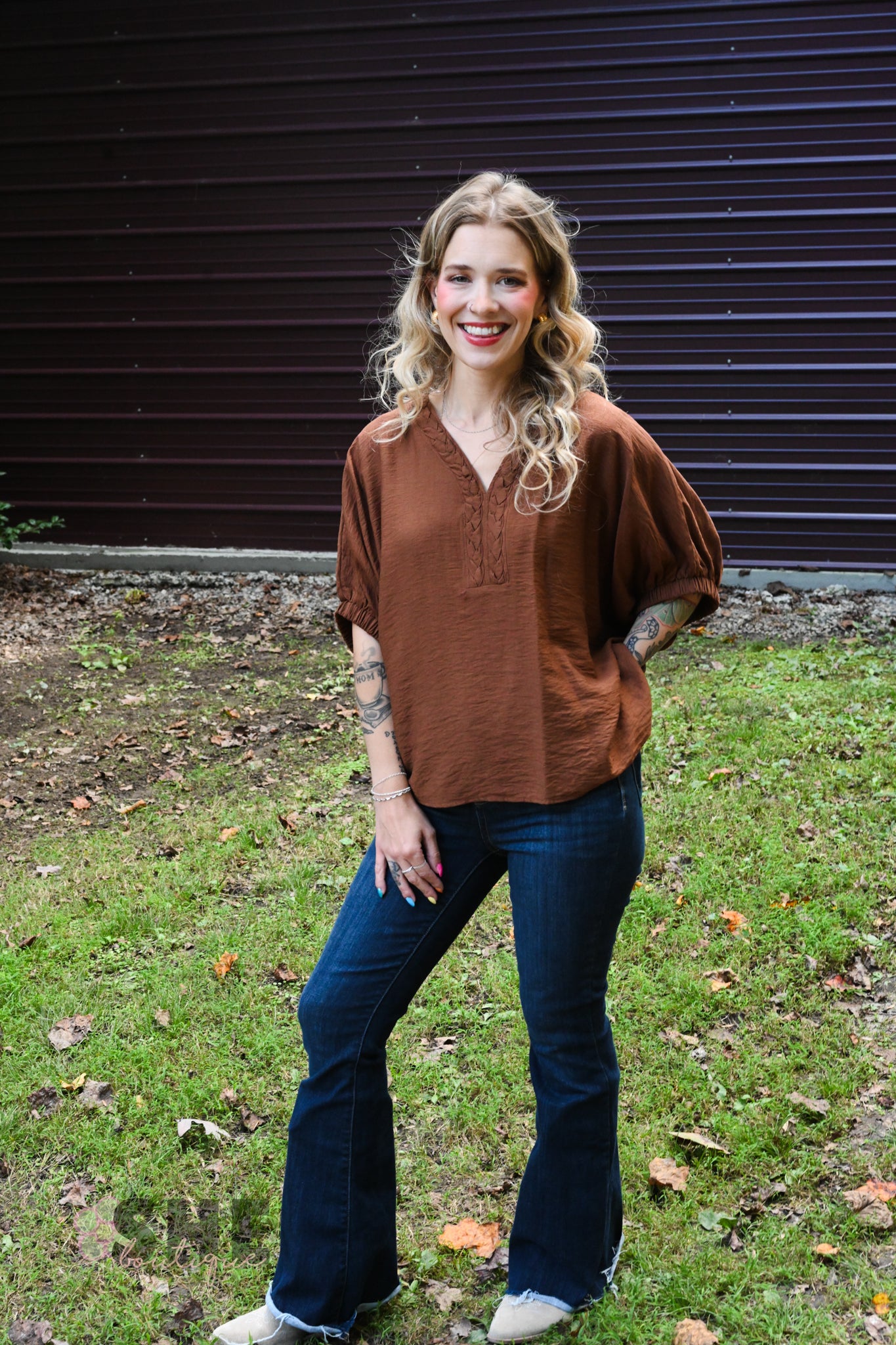 Cocoa Braided Top