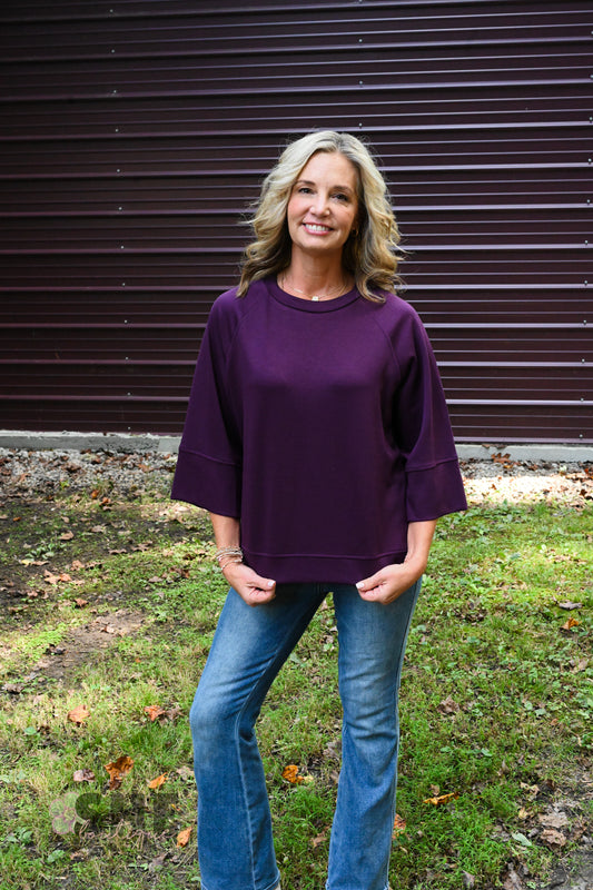 Plum Lillies Top