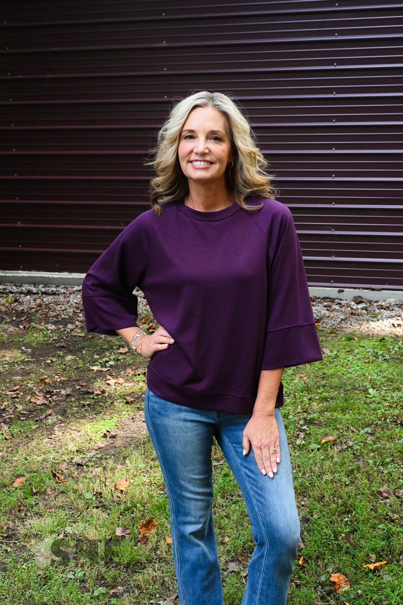 Plum Lillies Top