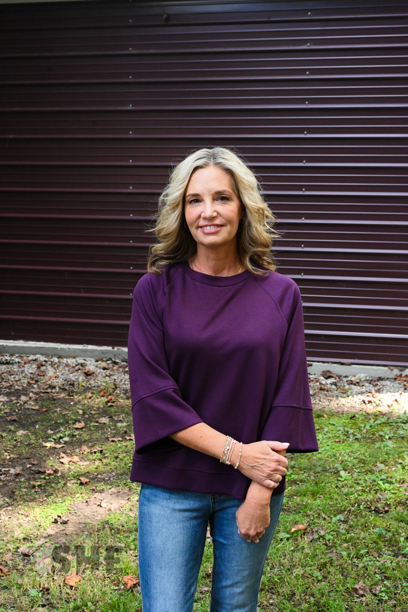 Plum Lillies Top