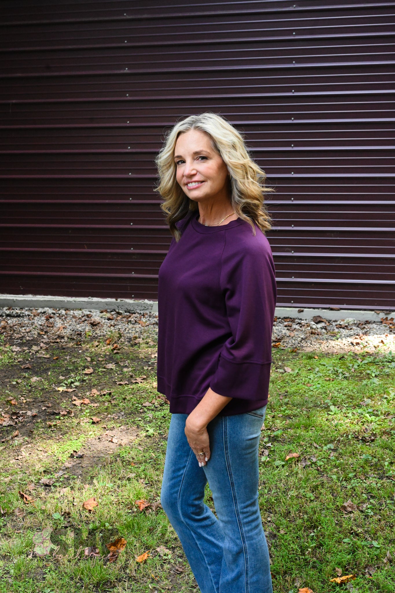 Plum Lillies Top