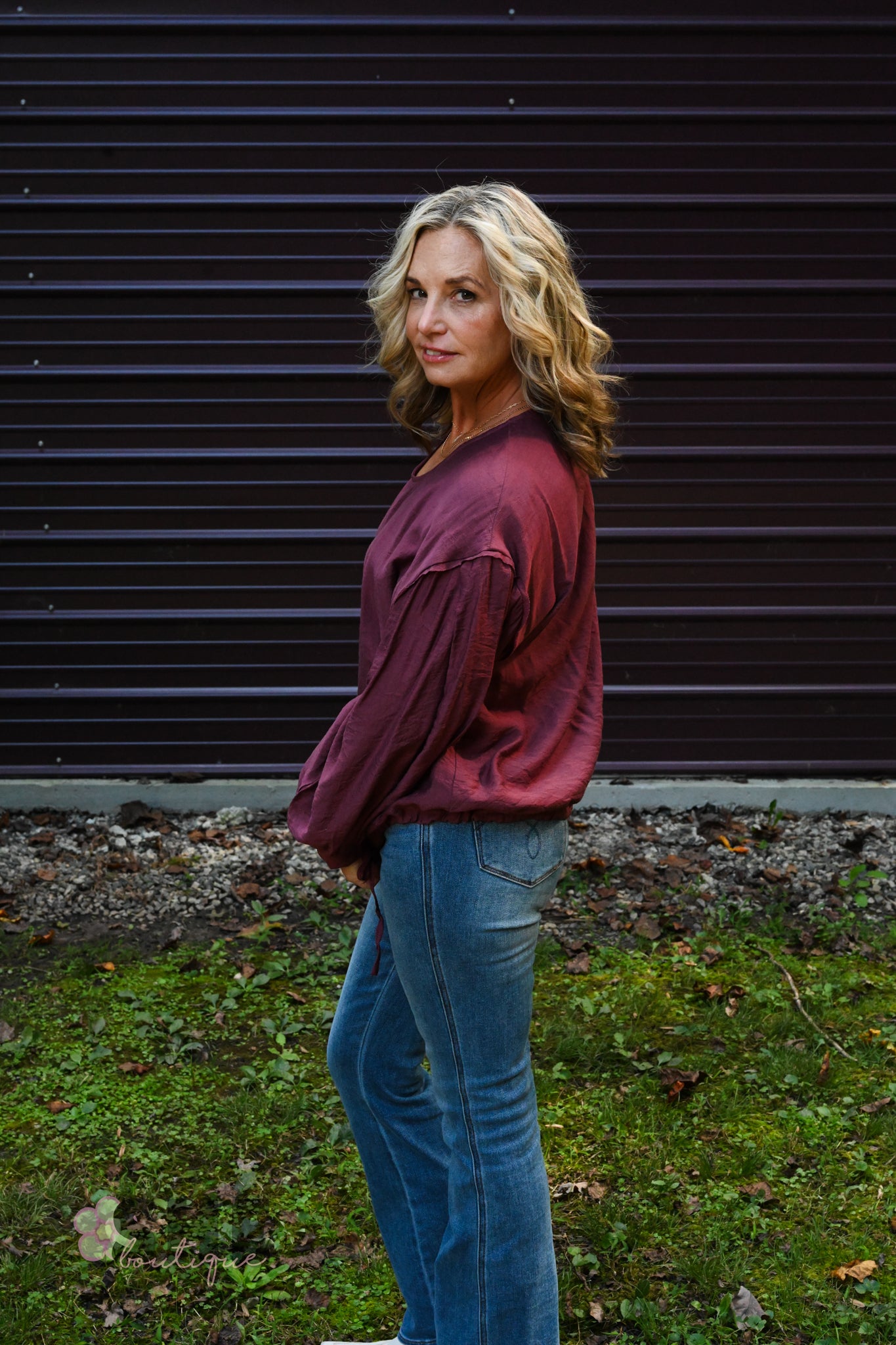 Work For It Merlot Top
