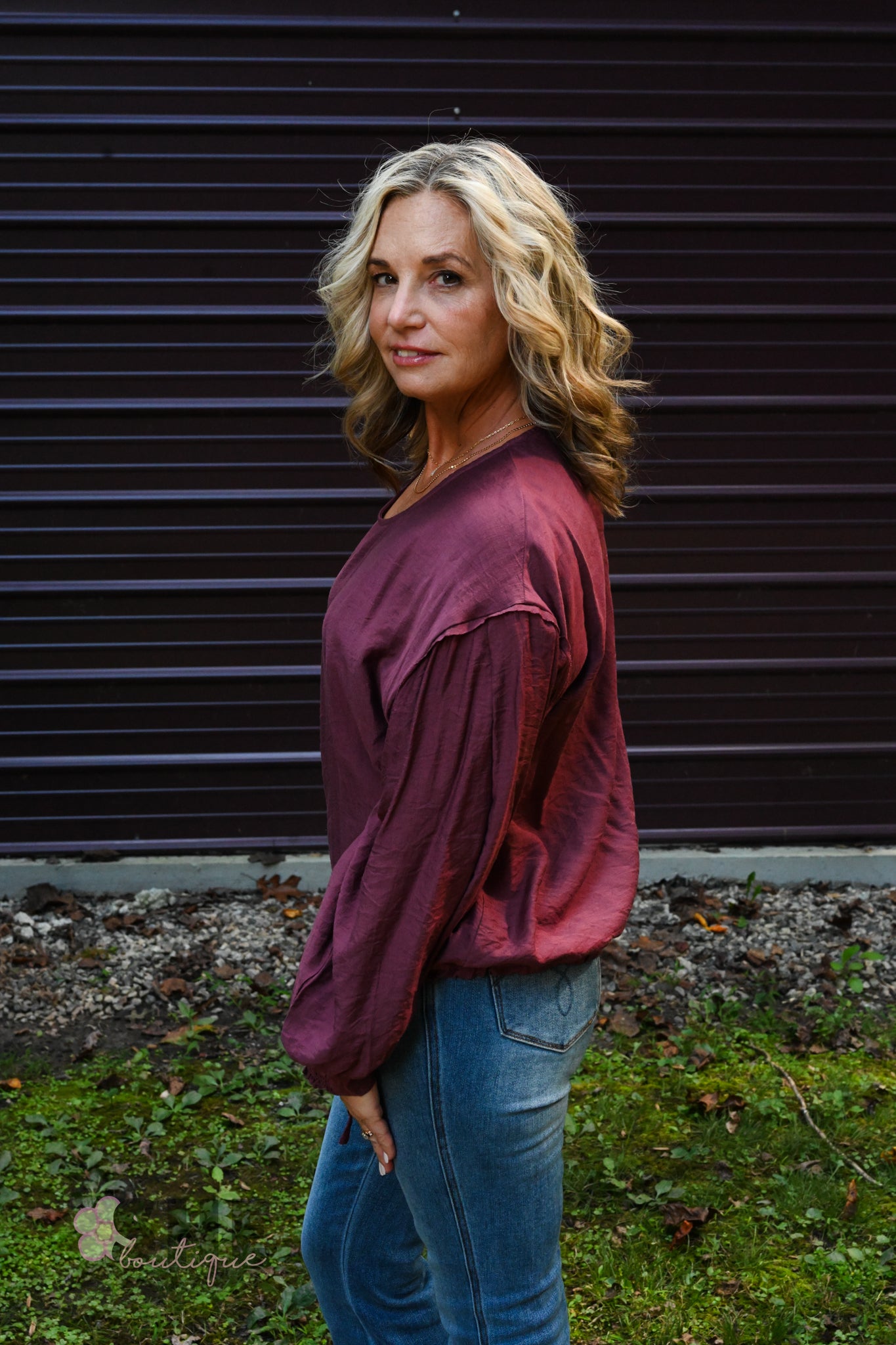 Work For It Merlot Top