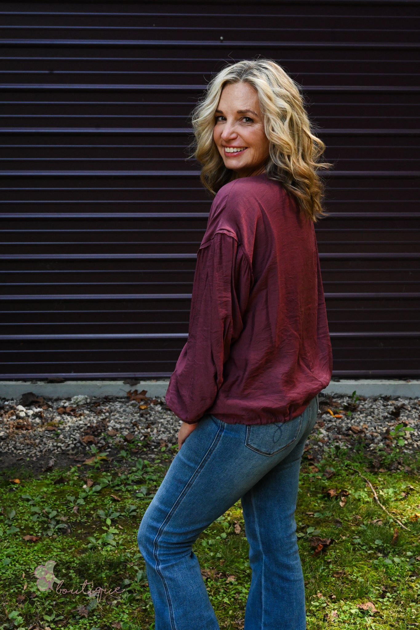 Work For It Merlot Top