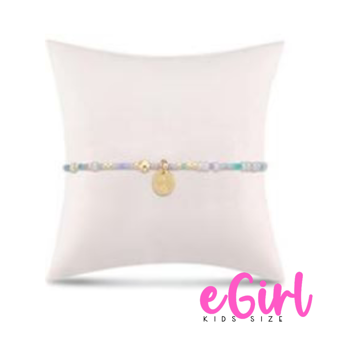 EGIRL HOPE UNWRITTEN BRACELET - HOW DO YOU LILAC ME NOW? - BE YOU. SMALL GOLD DISC