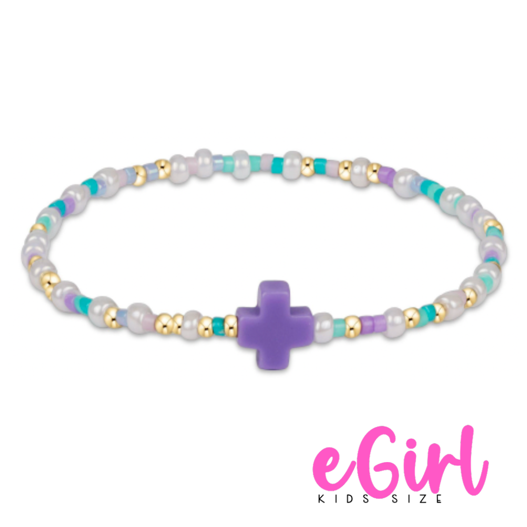 EGIRL HOPE UNWRITTEN SIGNATURE CROSS BRACELET - HOW DO YOU LILAC ME NOW?