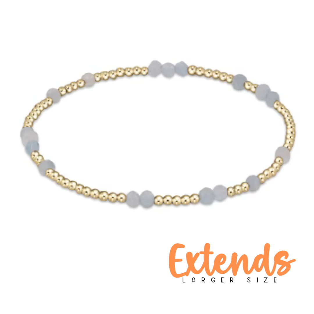 EXTENDS - HOPE UNWRITTEN GEMSTONE BRACELET - AQUAMARINE