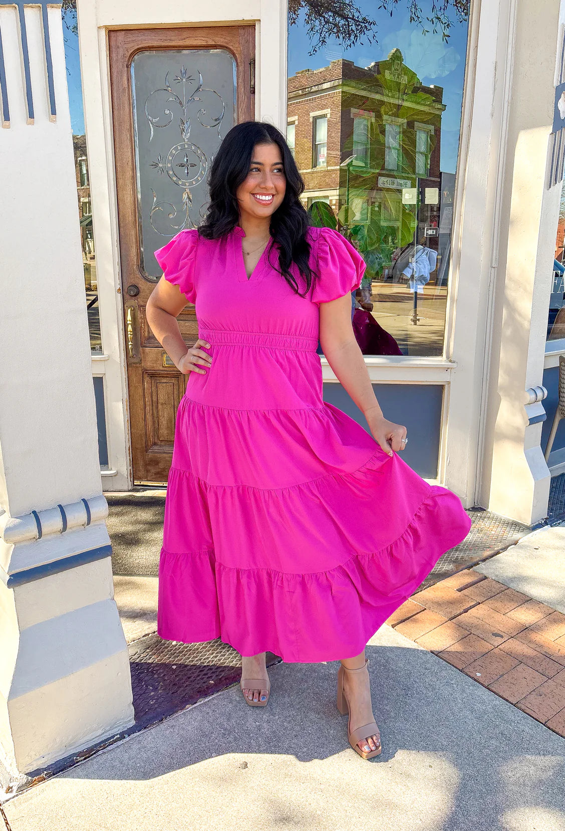 Koyalee Magenta Maxi Dress