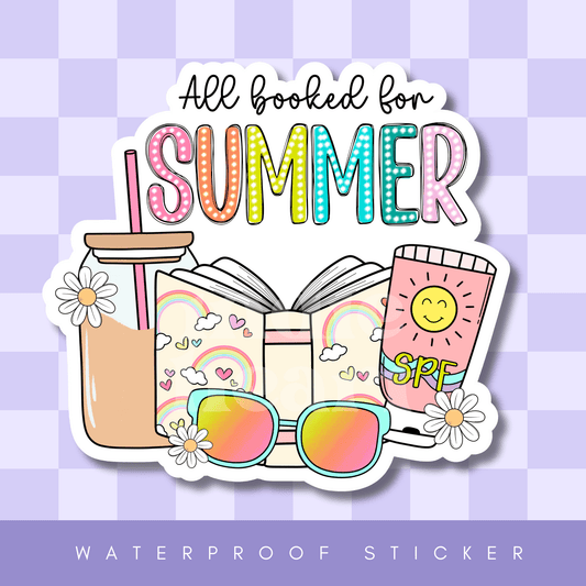 All Booked For Summer Sticker: 2.5" - She Chester