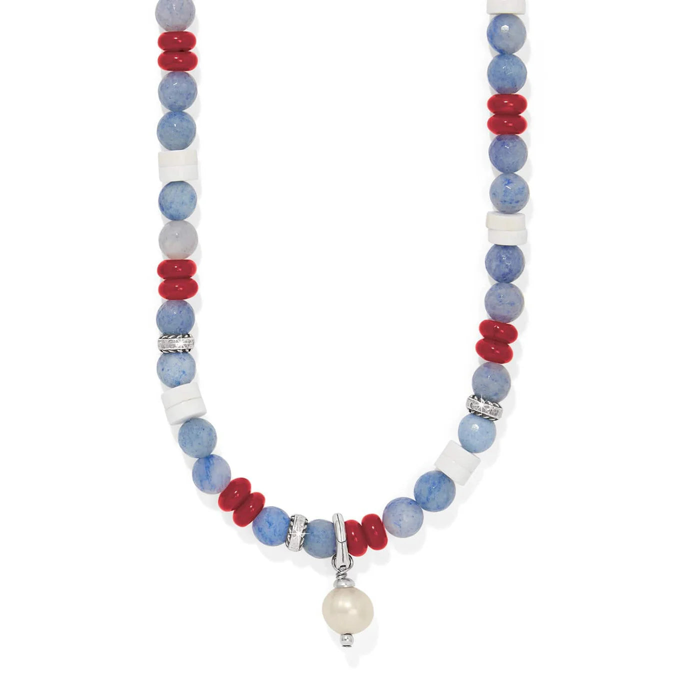 Americana Beach Pearl Charm Necklace JM0009