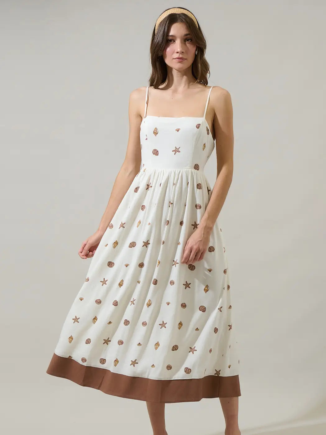 Cerise Shells Senia Flowy Midi Dress