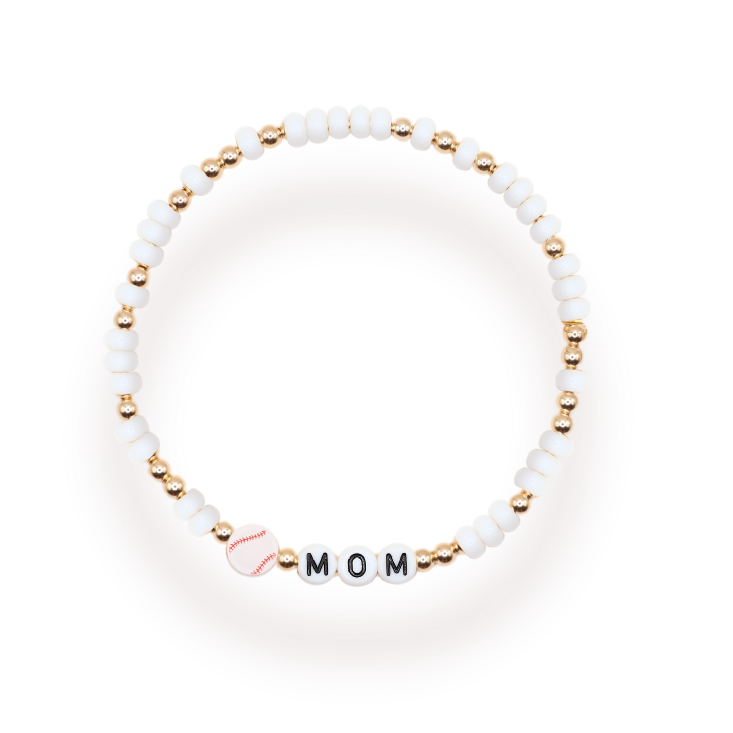 Baseball Mom Bracelet: Standard 6.75 / Gold