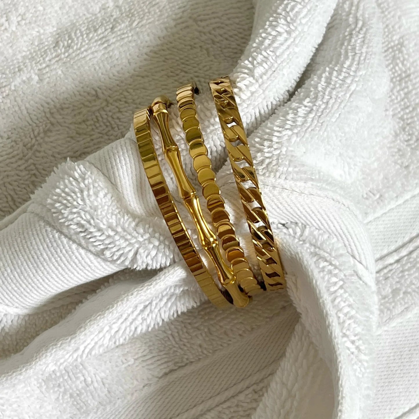 Bay Bangle Bracelet - Gold 194 - She Chester