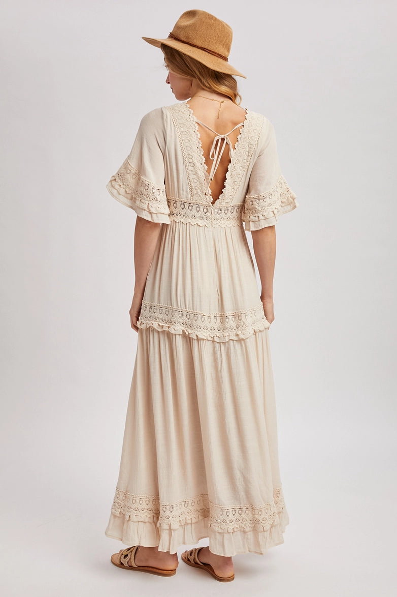 Dreams Ivory Lace Maxi Dress