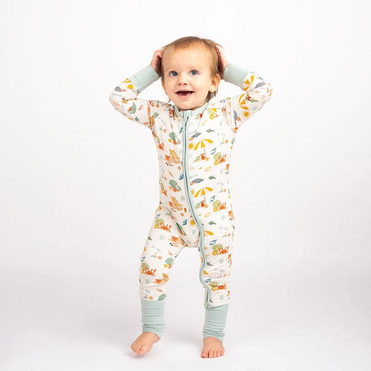 Beach Day Bamboo Convertible Baby Pajama - She Chester
