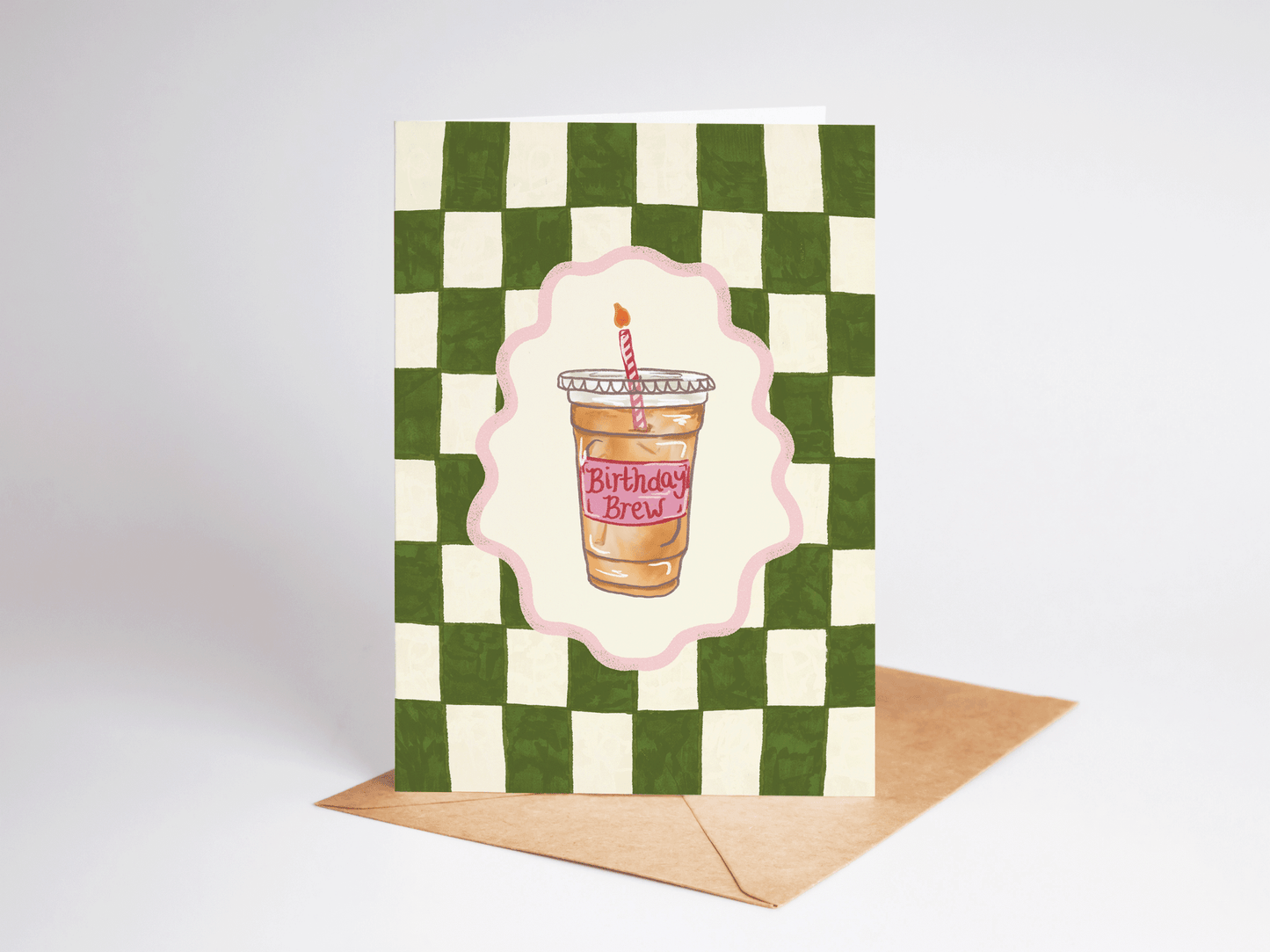 Birthday Brew Iced Coffee Coquette Caffeine Greeting Card - She Chester