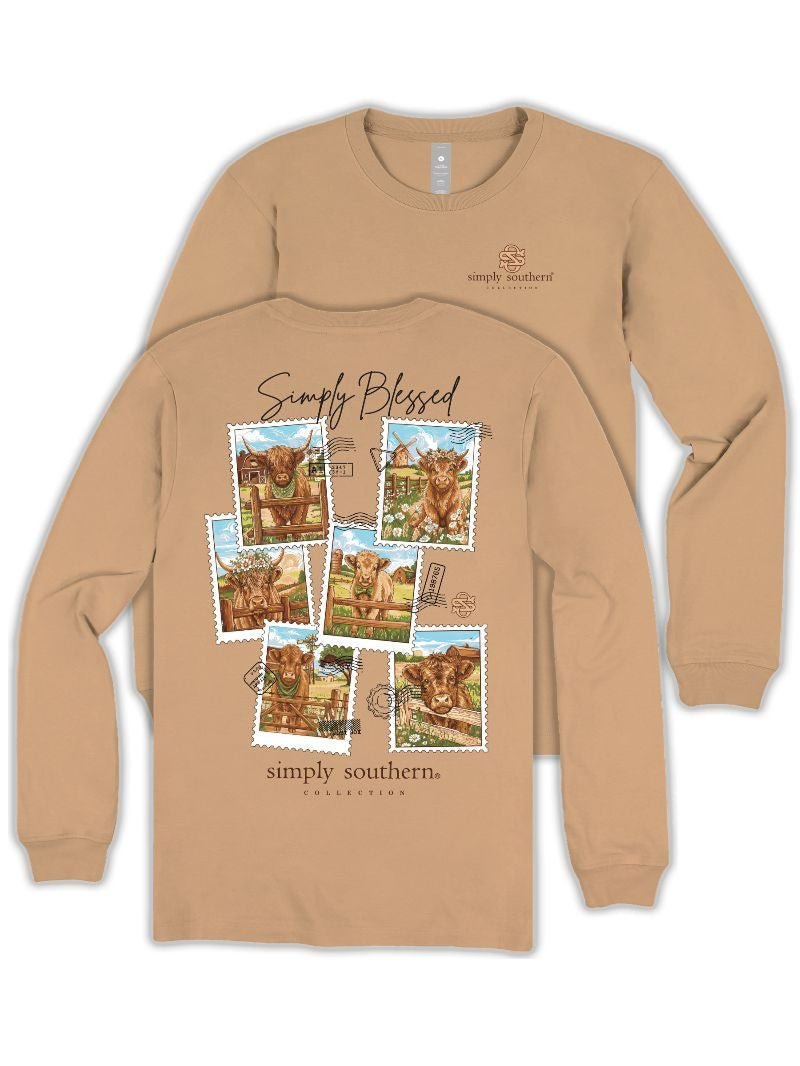 Blessed Heffer Stamps LS Tee - She Chester