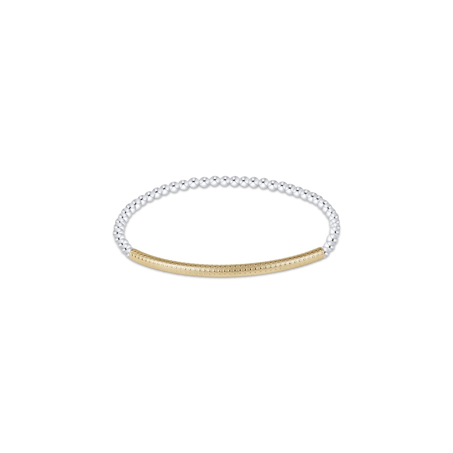 Bliss Bar Textured Mixed Metal 3mm Bracelet - She Chester