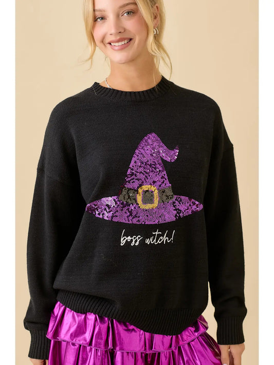 Boss Witch Sequin Sweater - She Chester