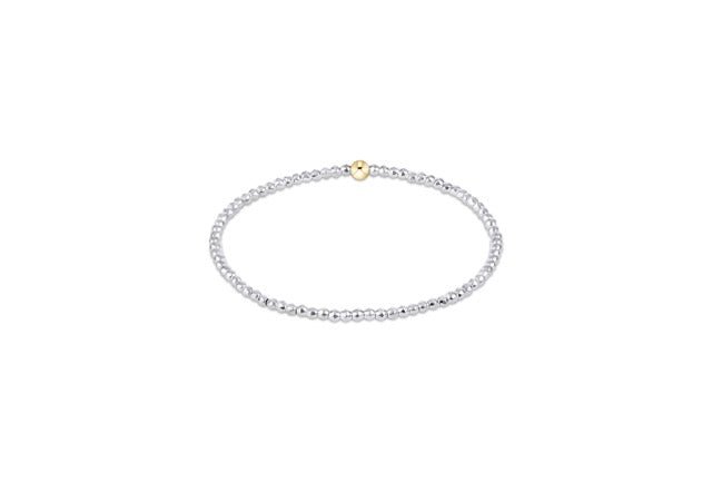 Bright Silver Faceted Hematite 2mm Bead Bracelet - She Chester