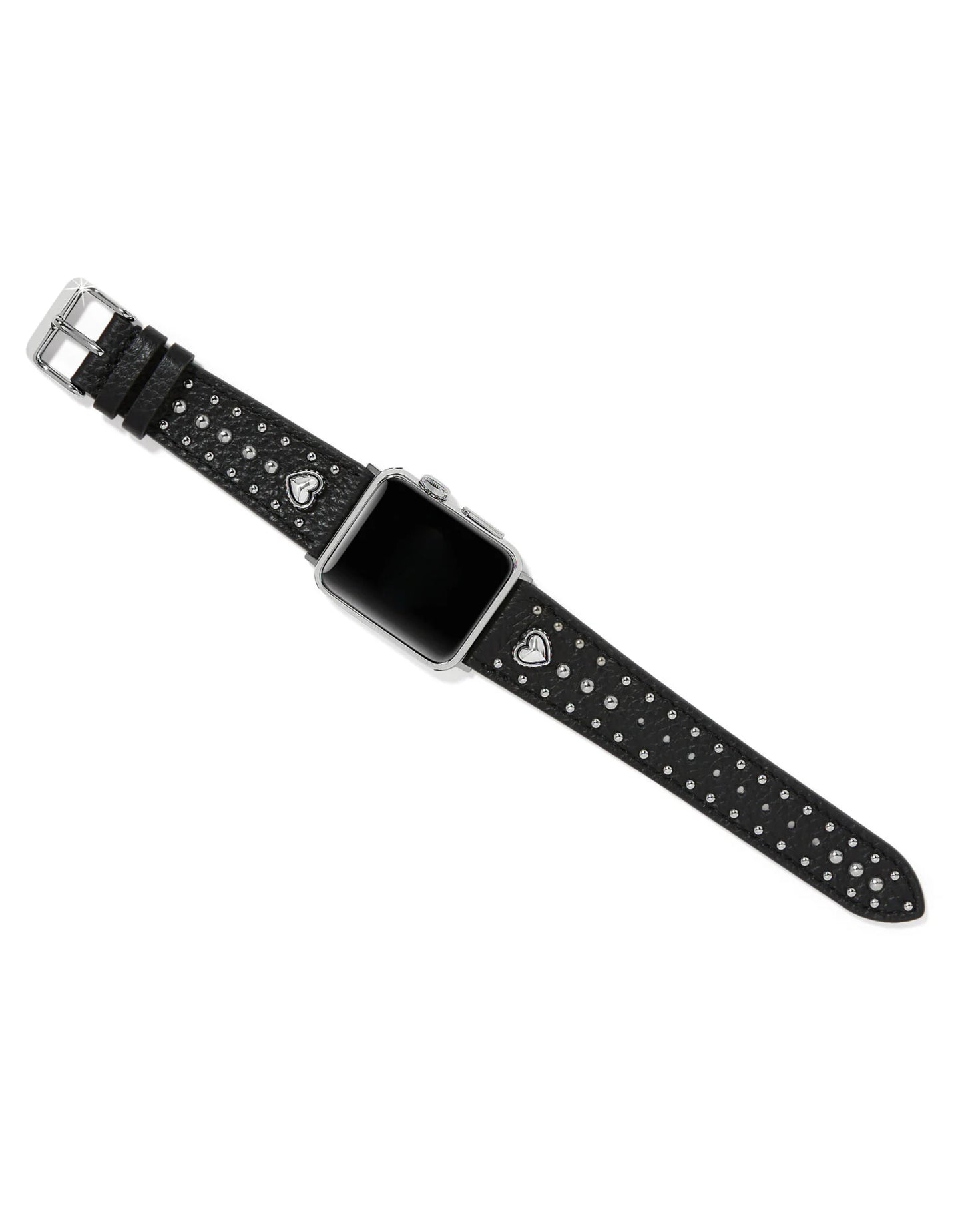 Pretty Tough Heart Black Watch Band - W2045A