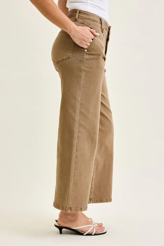 Brown HW Ankle Wide Leg 881095 - She Chester