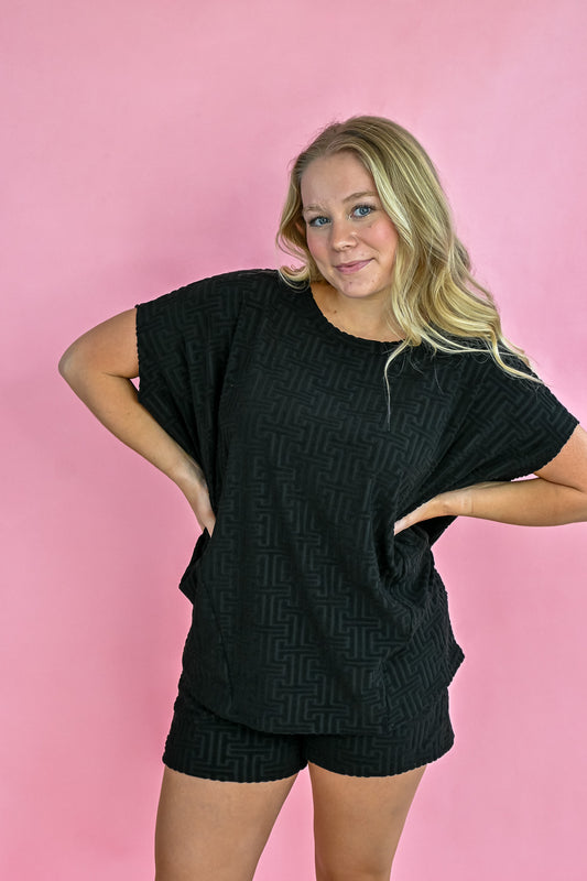 All In Black Shorts -